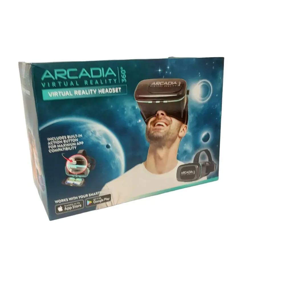 😎Arcadia Virtual Reality Headset 360 VR V1-0917 Smartphone Summer Gaming Fun😎
